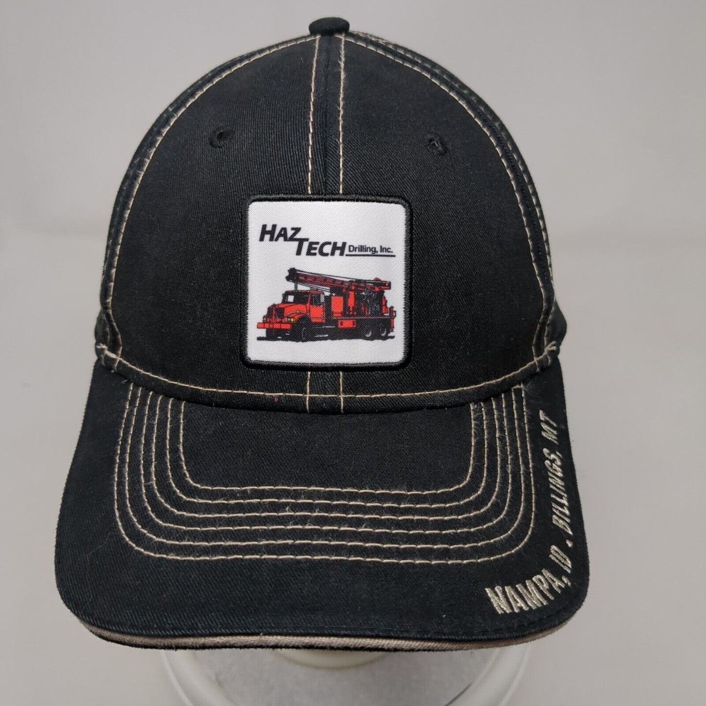 Haz Tech Drilling Inc Nampa ID Billing MT Strapback Hat Black OSFA 6 Panel MAX