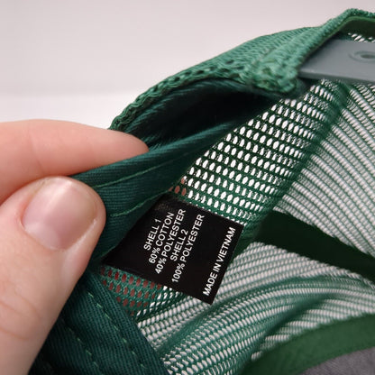 Touchmark Snapback Mesh Back Trucker Hat Green OSFA Adjustable Solid