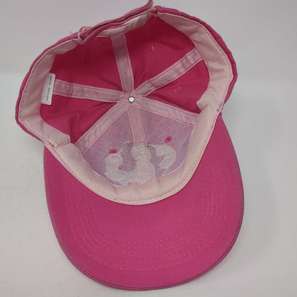 CES Monogram Strapback Baseball Cap Pink One Size Adjustable Embroidered 6 Panel