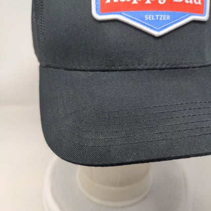 Happy Dad Hard Seltzer Snapback Trucker Hat Black One Size Mesh Back