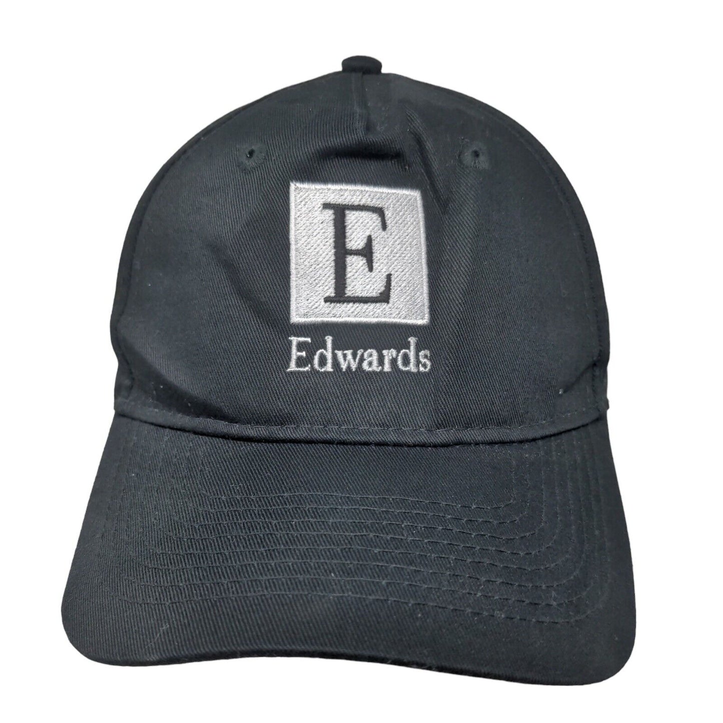 Edwards Strapback Hat Black One Size Embroidered Port Authority