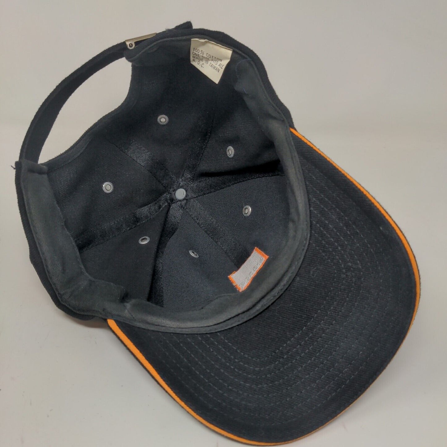 Orange Arrows Men's Slideback Hat Black OSFA Embroidered Logo 100% Cotton