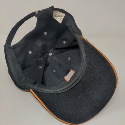 Orange Arrows Men's Slideback Hat Black OSFA Embroidered Logo 100% Cotton