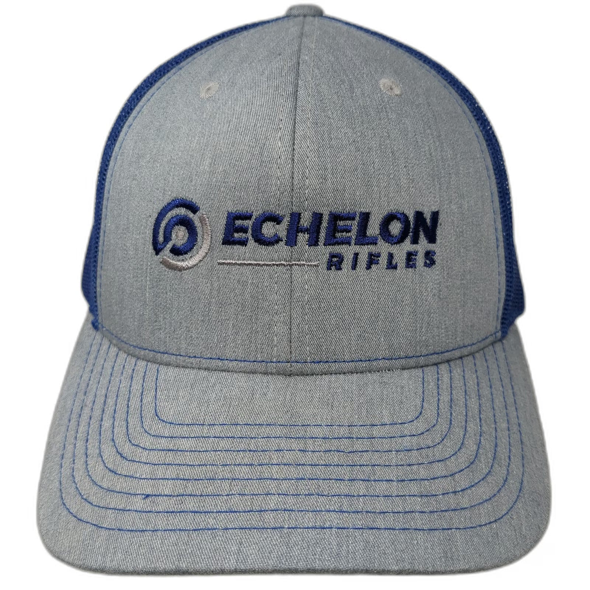Richardson Trucker Hat Gray Blue One Size Echelon Rifles Mesh Snapback Style 112