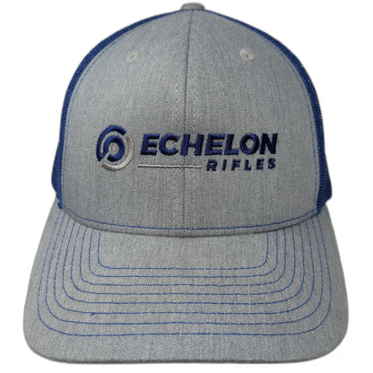Richardson Trucker Hat Gray Blue One Size Echelon Rifles Mesh Snapback Style 112