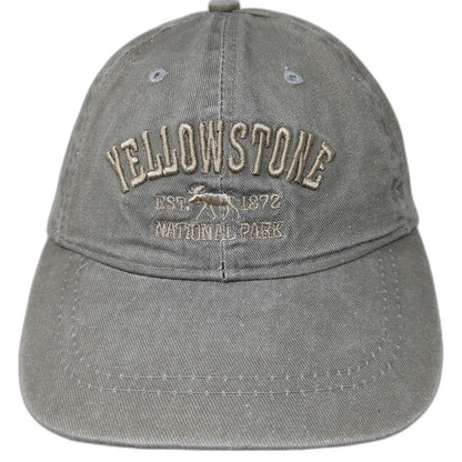 Lucky 7 USA Baseball Cap Gray One Size Yellowstone National Park Strapback Hat