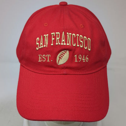 San Francisco Football EST 1946 Hat Baseball Cap Red One Size Gold Embroidery