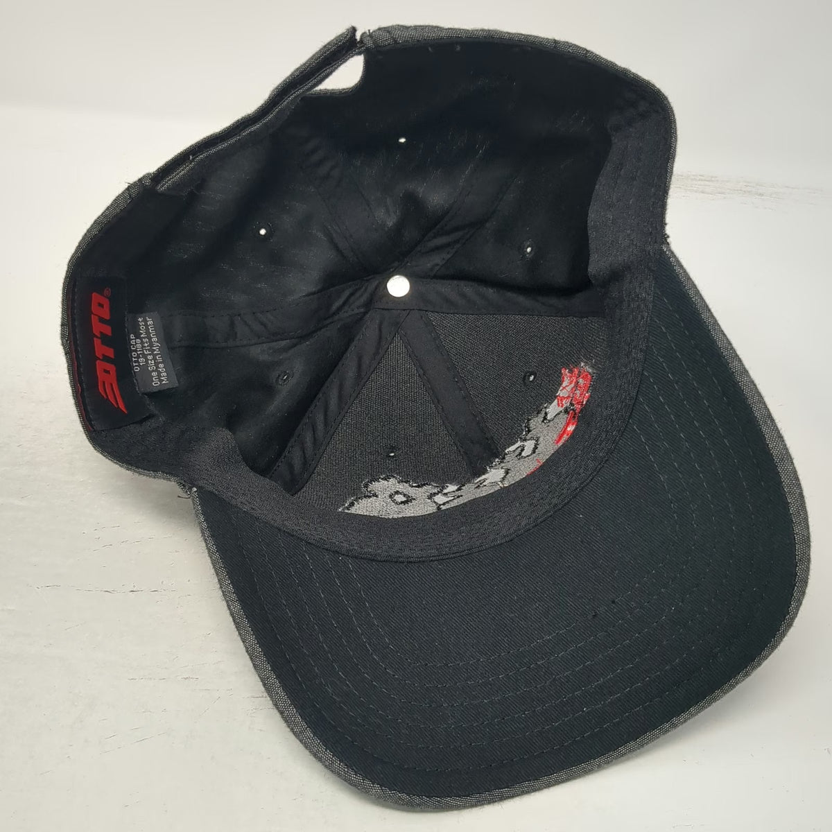 Otto Bar J Wranglers Baseball Cap Gray One Size Strapback Hat Embroidered