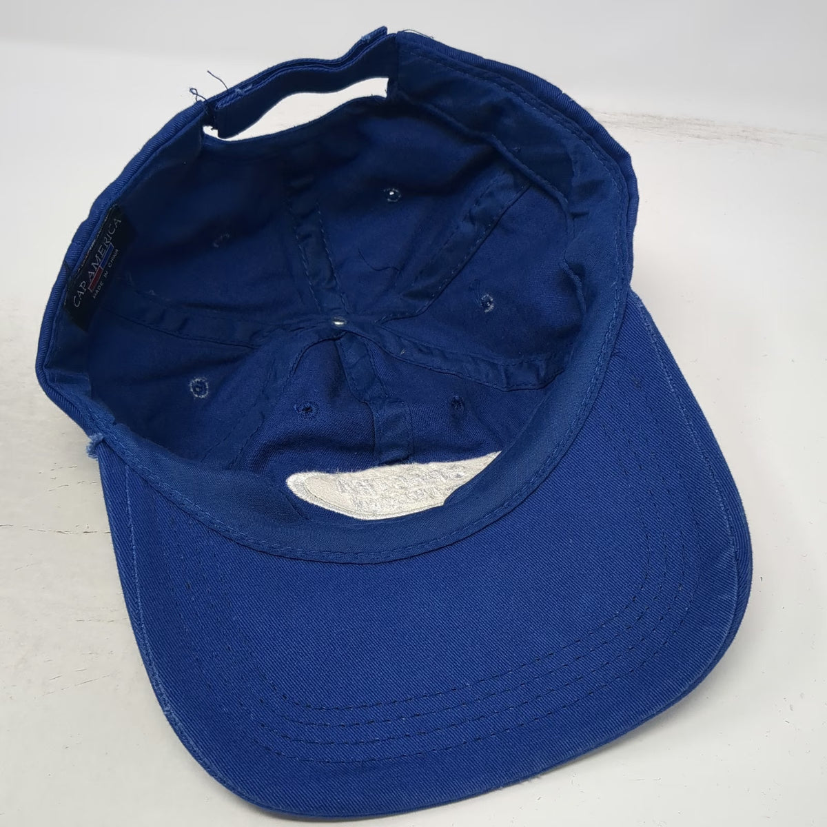 Cap America Blue One Size Spectra Precision Embroidered Strapback Baseball Hat
