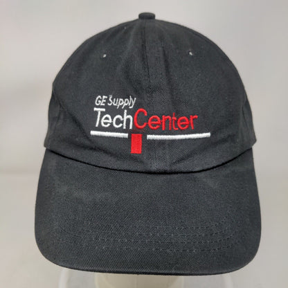 GE Supply Tech Center Adult Slideback Hat Black Fit All Embroidered Cotton