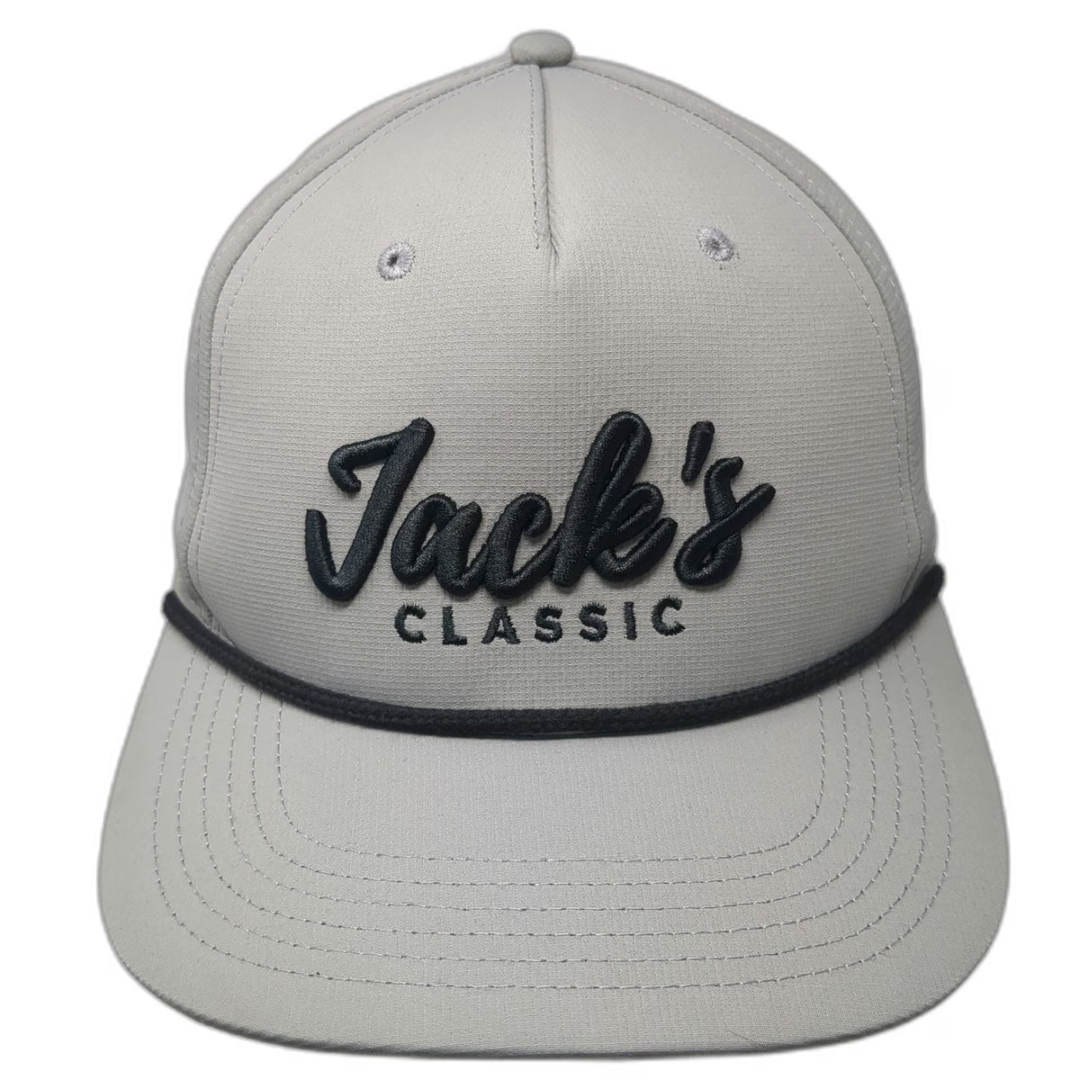 Cap America 5 Panel Gray One Size Hat Jacks Classic Embroidery Black Rope