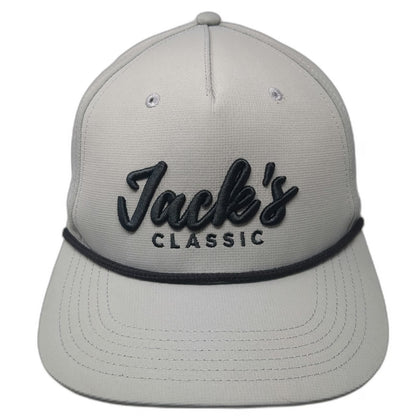 Cap America 5 Panel Gray One Size Hat Jacks Classic Embroidery Black Rope