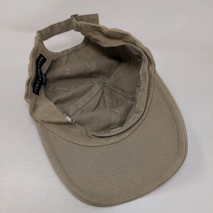 Port & Company Slideback Hat Tan One Size Adjustable Embroidered 6 Panel