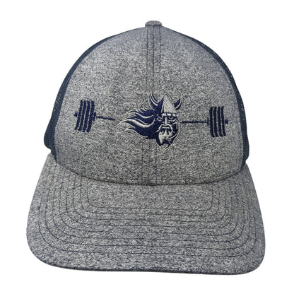 European Masters Weightlifting Snapback Trucker Hat Multi Large Mesh Back
