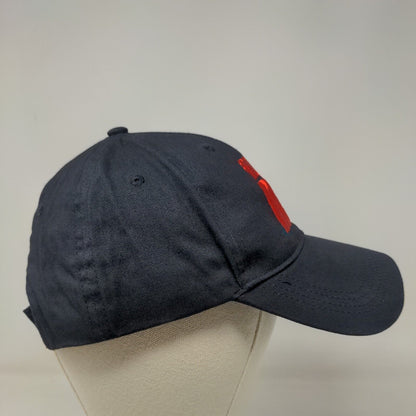 Rock The Red Strapback Hat Blue One Size Embroidered Adjustable