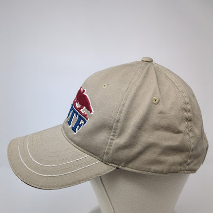 NWTF Strapback Hat Tan One Size Embroidered Vent Holes Outdoor Cap