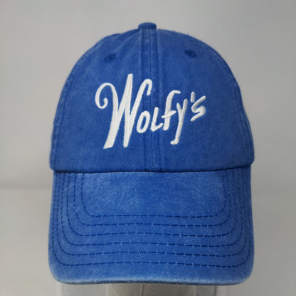 Wolfy's Strapback Hat Blue OSFA Embroidered Adjustable Hit Wear