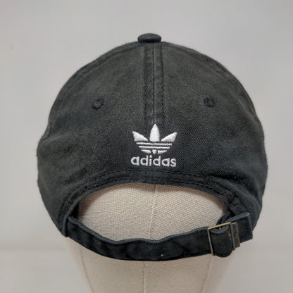 Adidas Trefoil Slideback Hat Black OSFA Embroidered 3 Stripes Adjustable