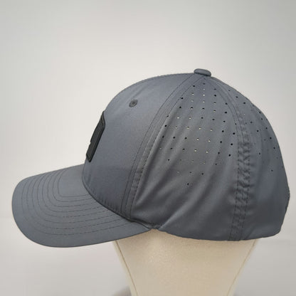 Avid Trucker Hat Gray One Size Performance Hook Logo Snapback Perforated Fishing