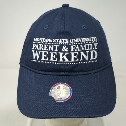 Montana State University NCAA Champion Hat Blue One Size Bozeman MT Slideback