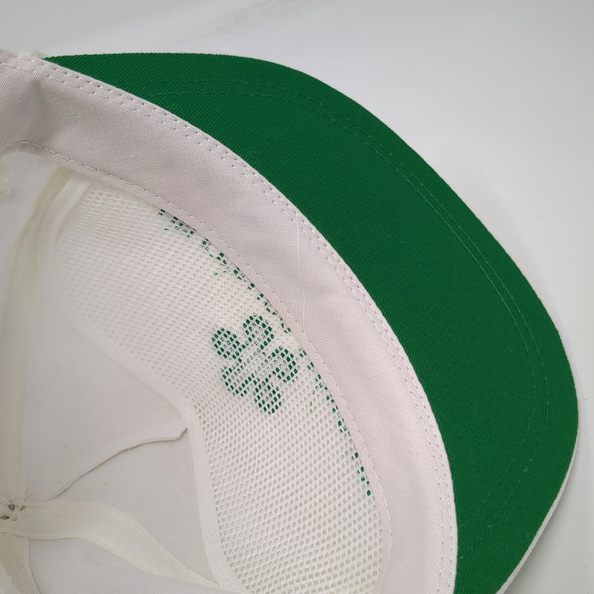 K-Products Trucker White Hat OS Rope Brim Hilleshog Mono-Hy Vintage