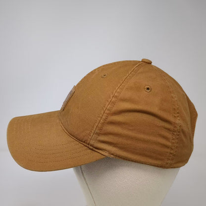 Carhartt Brown Baseball Cap One Size Adjustable Leather Patch Cotton Hat
