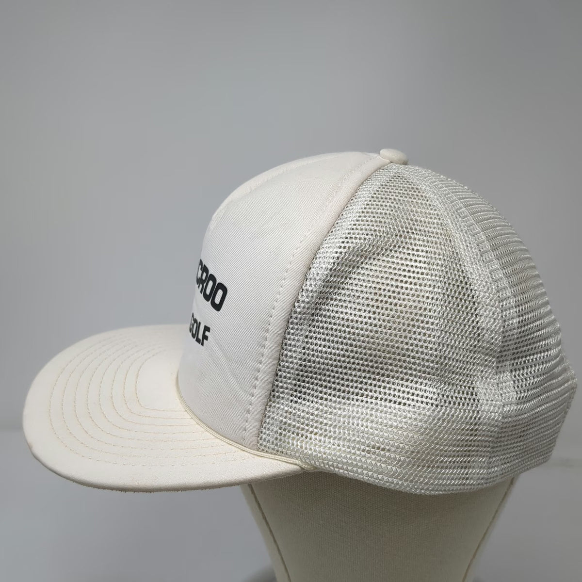 Sportcap Trucker Hat White One Size Mesh Golf Fat Croo 51 CHS Snapback Foam Logo