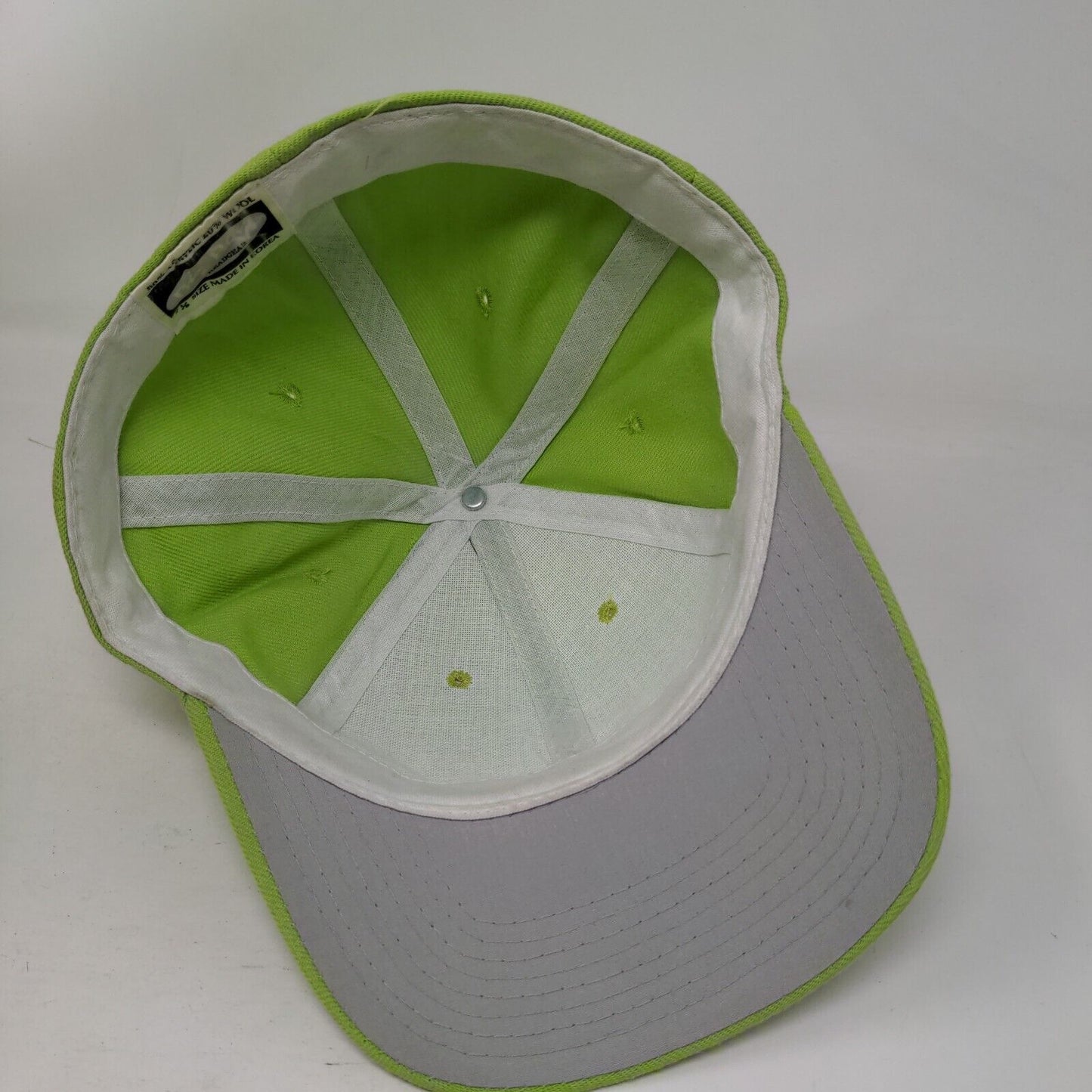 Unbranded Fitted Hat Green 7 1/8 Solid Vent Holes 6 Panel Blank