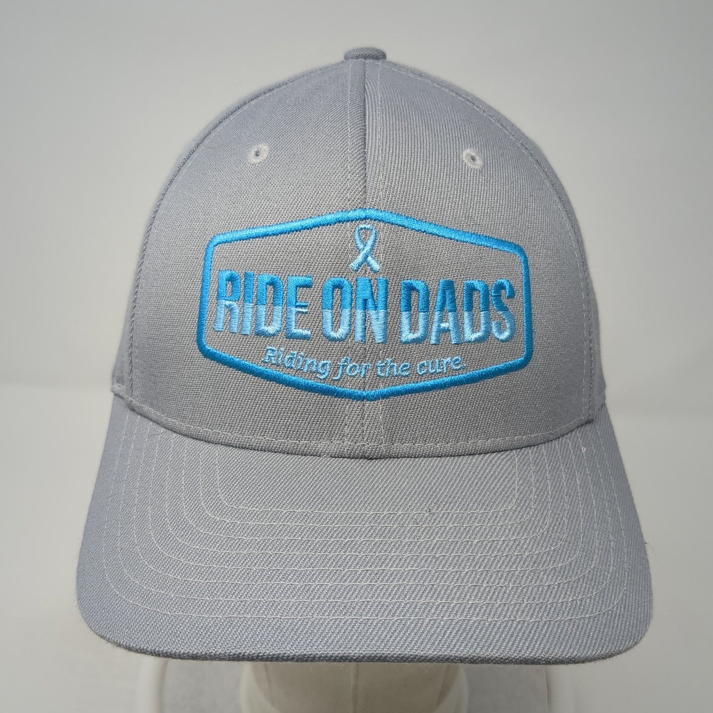 Ride On Dads Riding For The Cure Fitted Baseball Cap Gray XL Pro585 Richardson