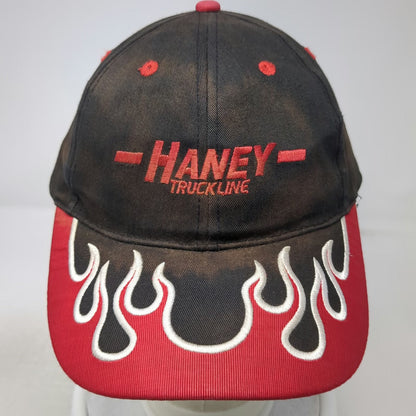 Otto Haney Truckline Baseball Cap Black OSFM Flames Embroidered Strapback Hat