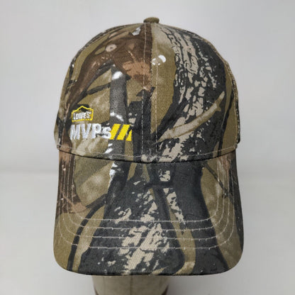 Lowe's Men's Strapback Camo Hat MVPs Embroidered Logo Adjustable