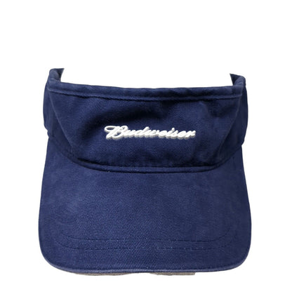 Budweiser Strapback Sun Visor Hat Blue One Size Adjustable Outdoor