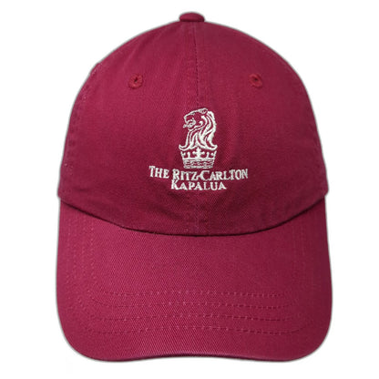 Imperial Baseball Cap Red One Size Ritz-Carlton Kapalua Golf Lion Strapback Hat