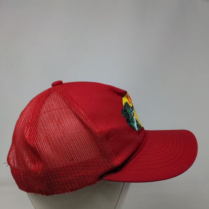 Bass Pro Shops Snapback Mesh Back Trucker Hat Red OSFM Adjustable