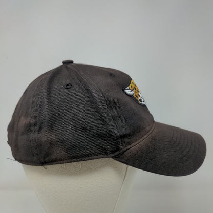 OTS Men's Strapback Hat Black OSFM Embroidered Jacksonville Jaguars Logo NFL