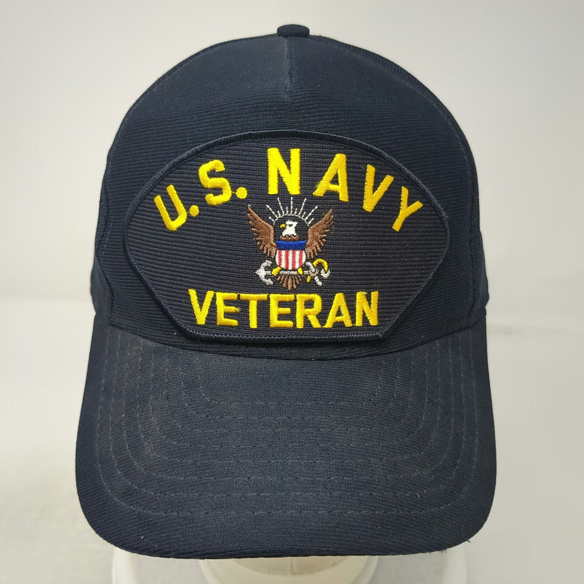 Eagle Crest 5 Panel Blue One Size Hat U.S. Navy Veteran Snapback Made in USA