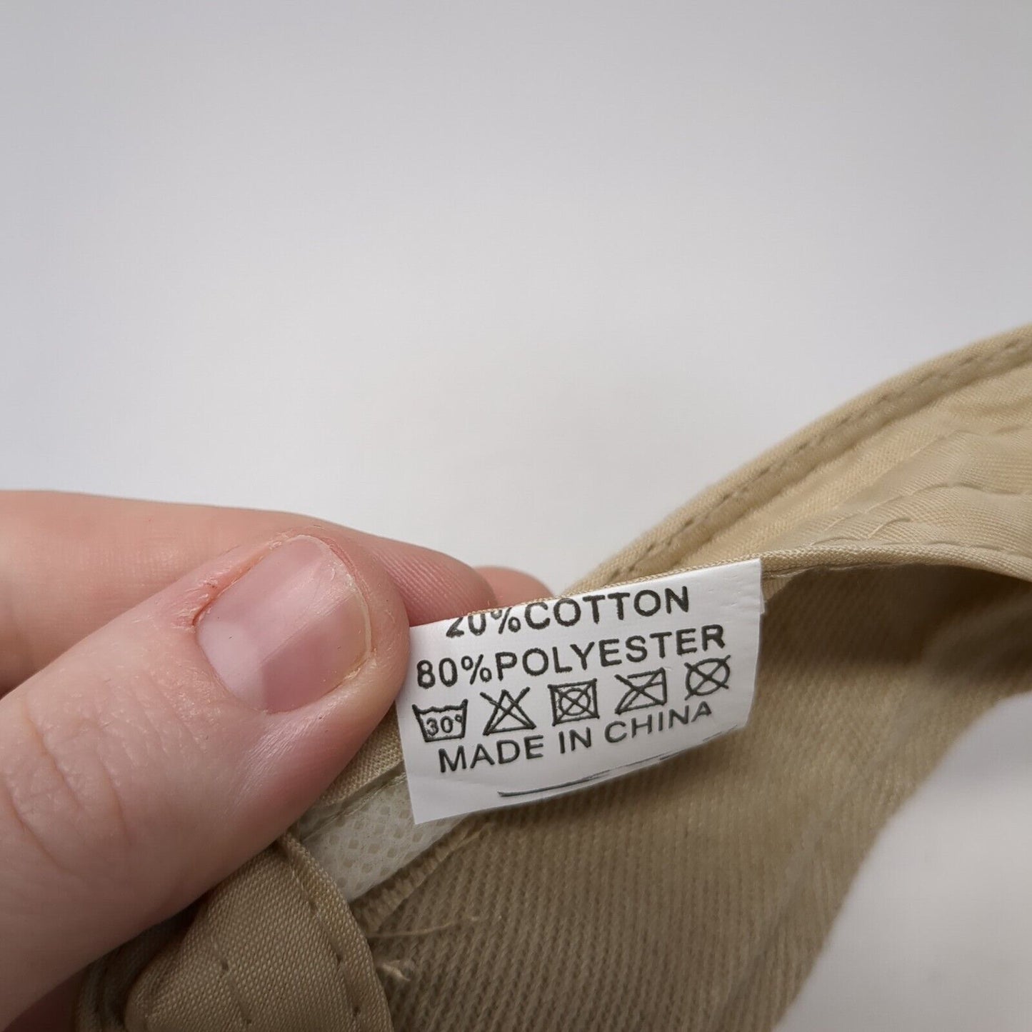 Unbranded Strapback Sun Visor Hat Tan One Size Adjustable Lightweight Blank