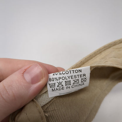 Unbranded Strapback Sun Visor Hat Tan One Size Adjustable Lightweight Blank