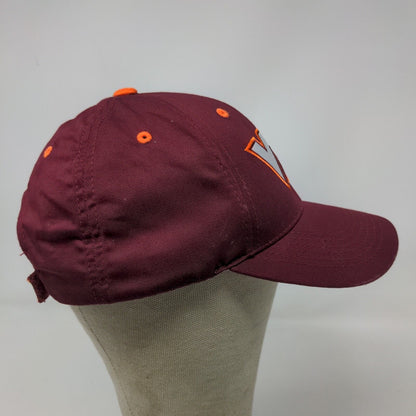 Captivating Headwear Men's Strapback Hat Red Embroidered Virginita Tech VT Logo