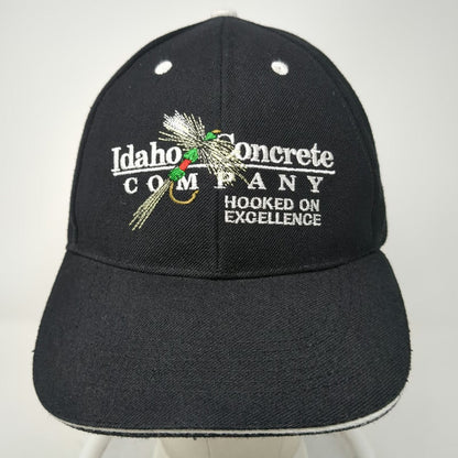 Hoxer Baseball Cap Black One Size Idaho Concrete Company Fishing Fly US Flag Hat