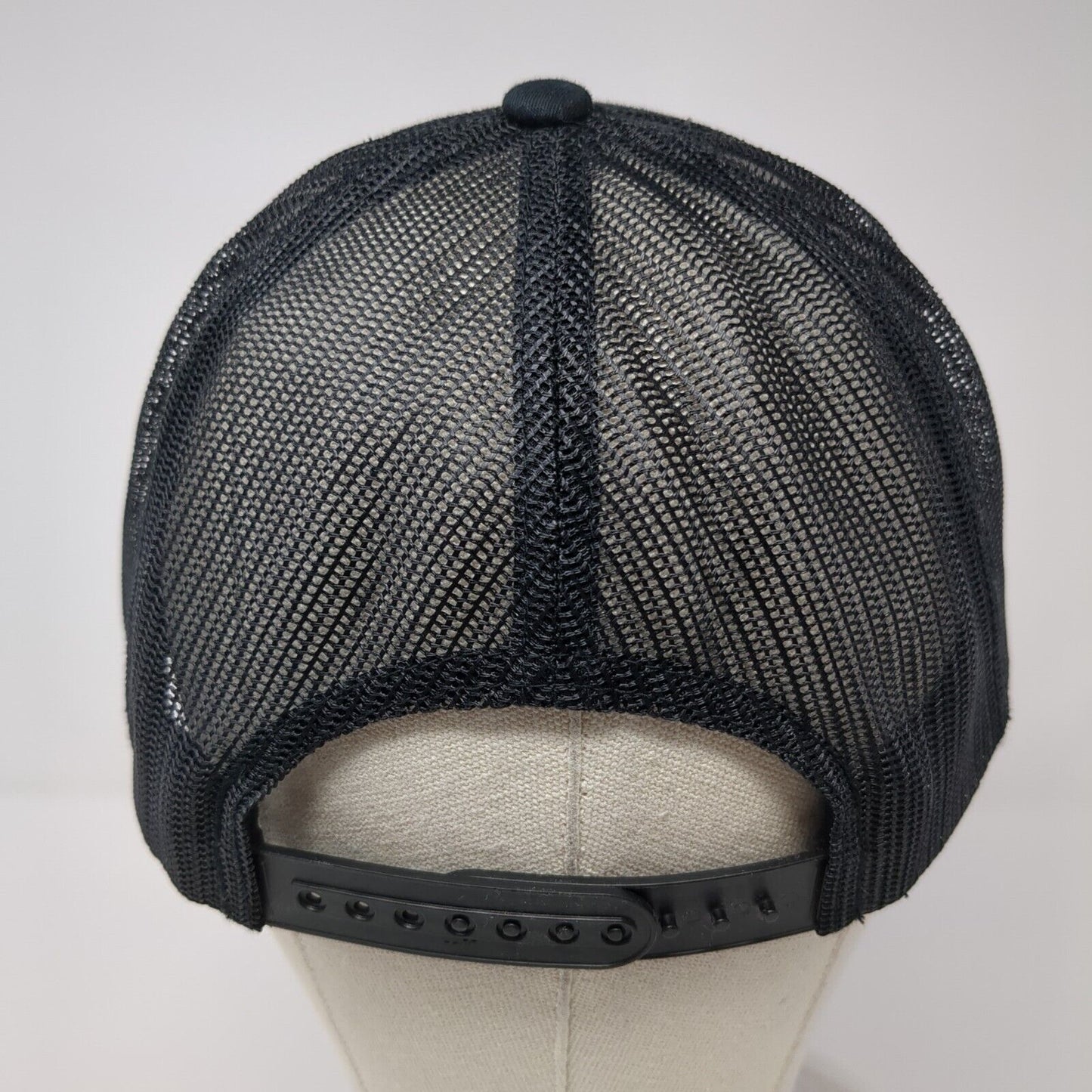 Full Tilt Boots Snapback Mesh Back Trucker Hat Black One Size Yupoong