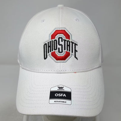 Ohio State Buckeyes NCAA Fan Favorite White One Size Baseball Cap Strapback