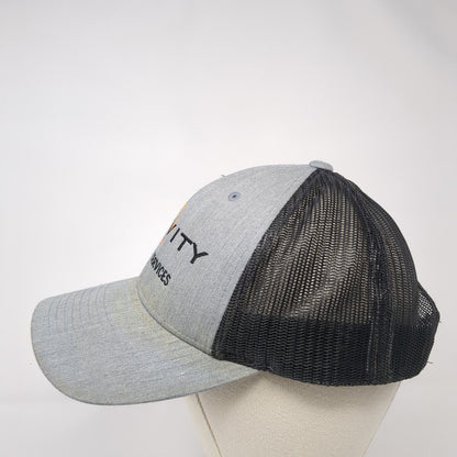 Gravity Oilfield Services Snapback Trucker Hat Gray M/L Mesh Back Richardson