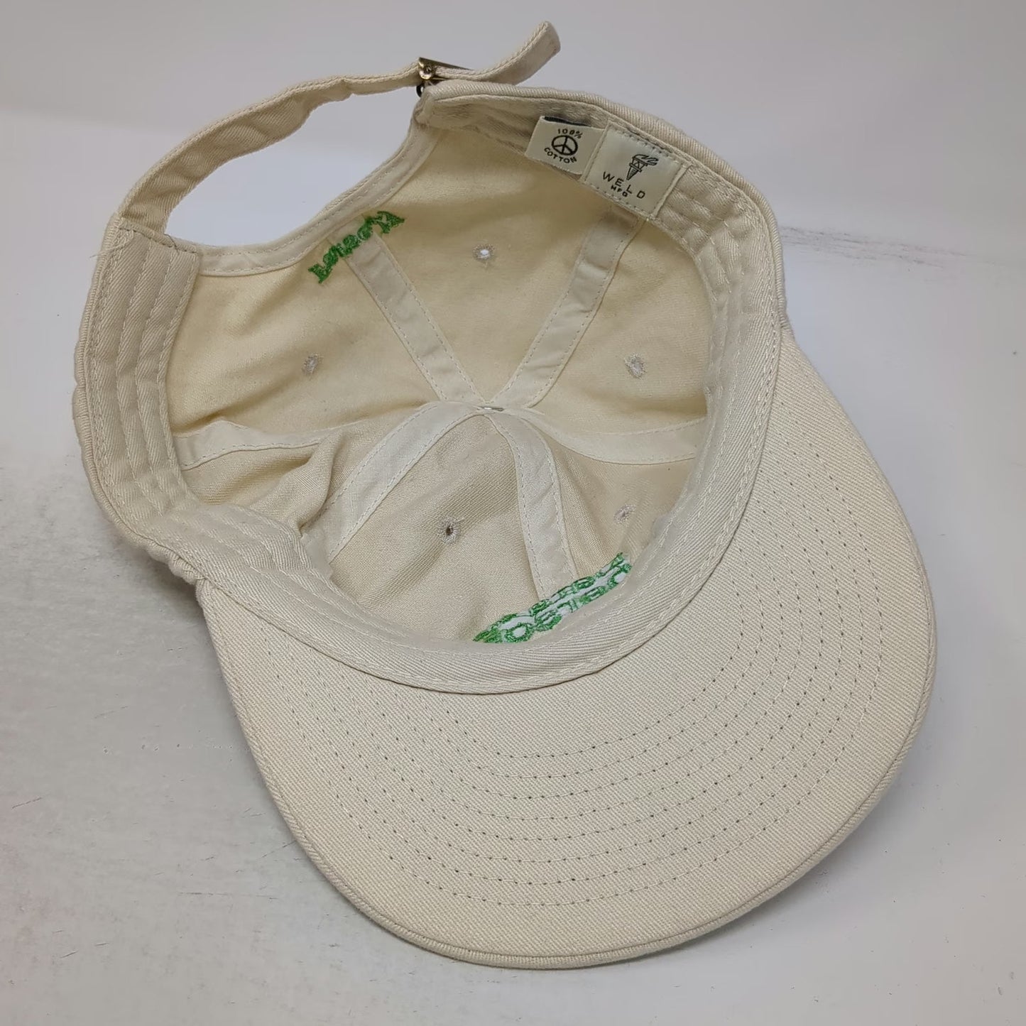 Weld Mfg Baseball Cap Beige Green One Size Data Person Parsely Cotton Hat