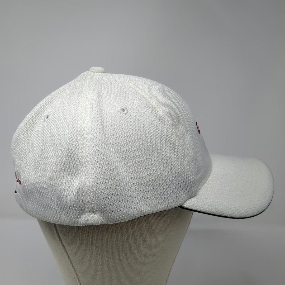 Nike Golf Baseball Cap White XL Fitted Endeavor Logo Textured Athletic Hat