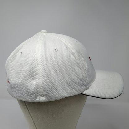 Nike Golf Baseball Cap White XL Fitted Endeavor Logo Textured Athletic Hat