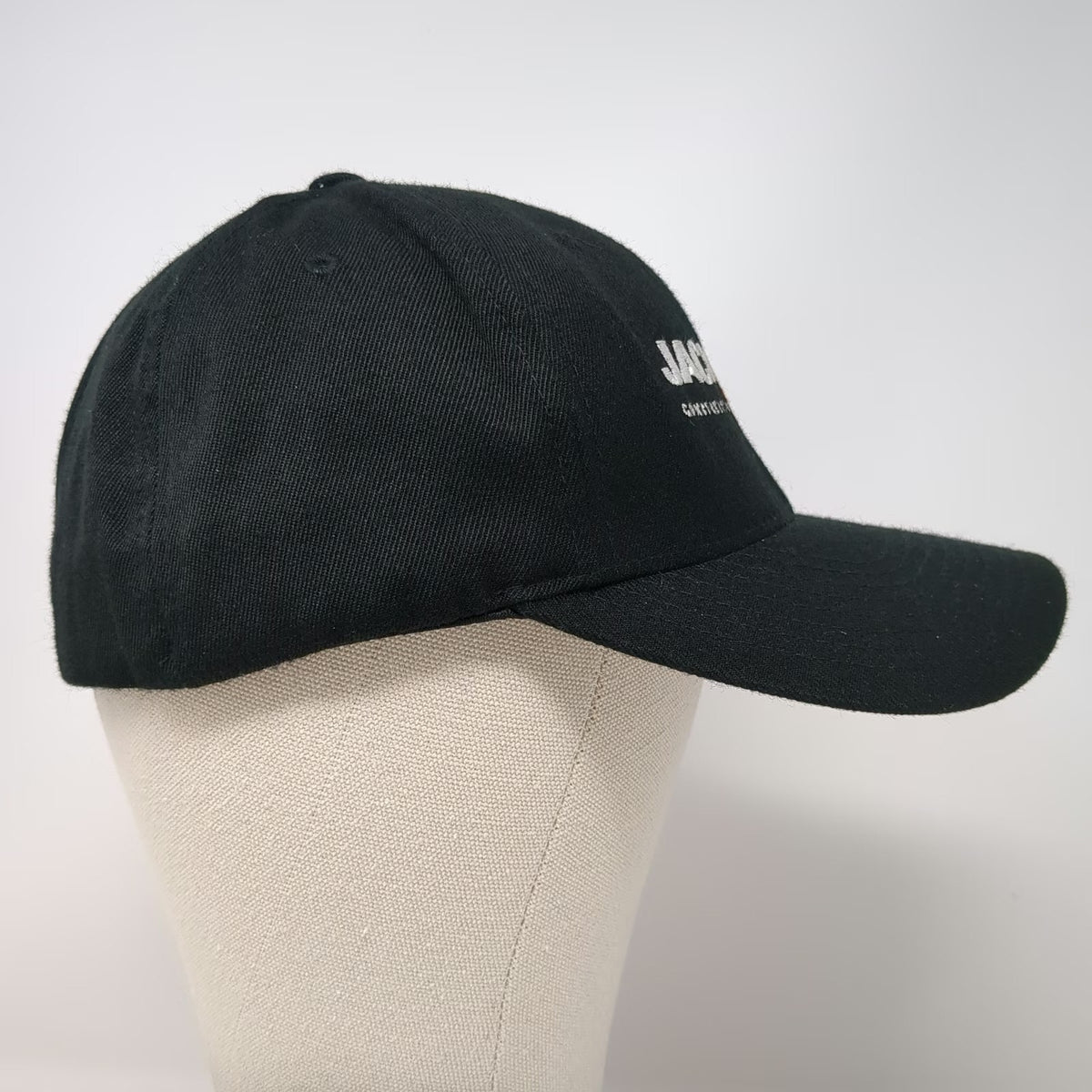 Flexfit Baseball Cap Black XL Jackson Construction Dean 6 Panel Curved Brim Hat
