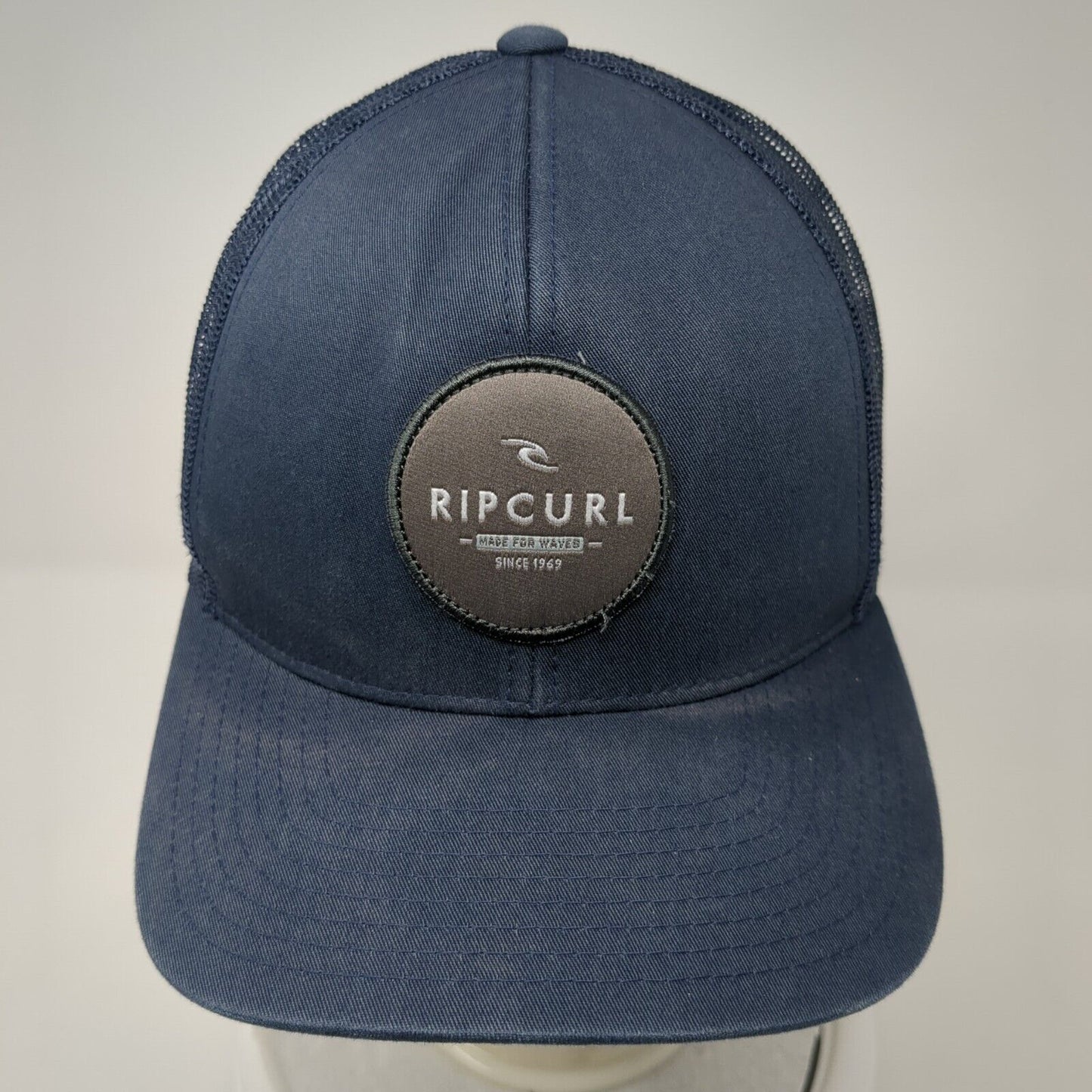 Rip Curl Made For Waves Since 1969 Snapback Trucker Hat Blue OS Mesh Yupoong
