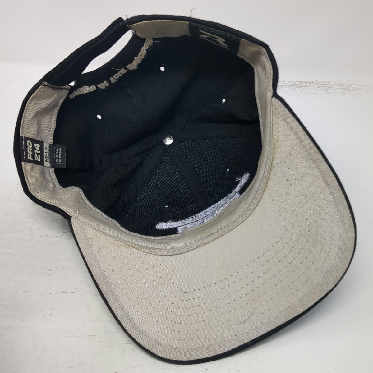Richardson Baseball Cap Black Blue White L Western Waste Services Strapback Hat