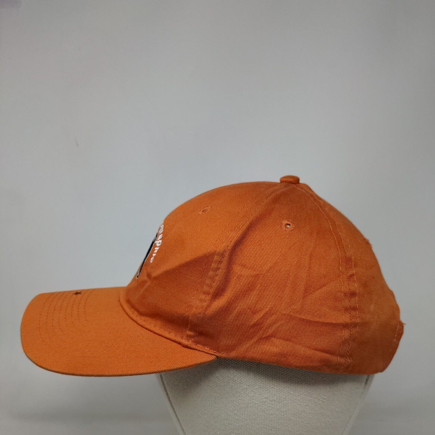 Alaska Geographic Strapback Hat Orange OS Adjustable Embroidered Port & Company
